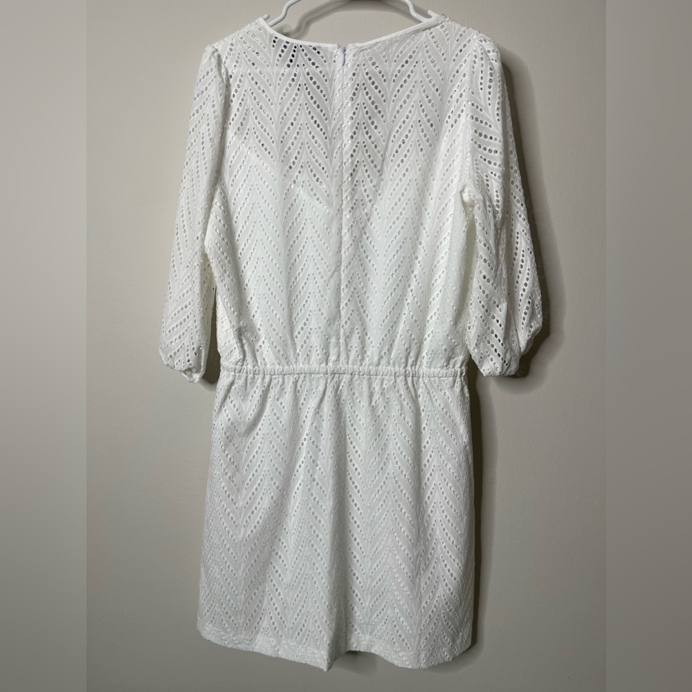 Women’s Dress WHBM White House Black Market Eyelet Dress Medium - Picture 2 of 3